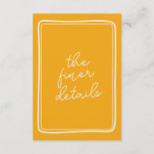 Retro handgeschreven kleurrijke moderne bruiloft d informatiekaartje (Achterkant)