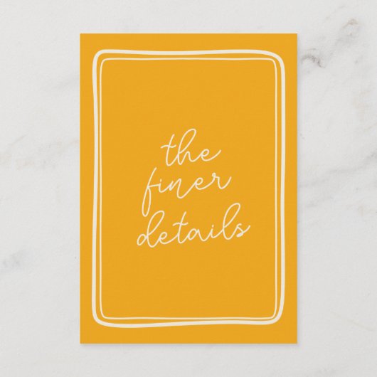 Retro handgeschreven kleurrijke moderne bruiloft d informatiekaartje (Achterkant)