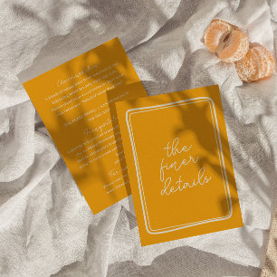 Retro handgeschreven kleurrijke moderne bruiloft d informatiekaartje