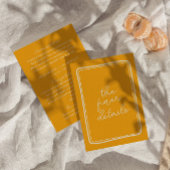 Retro handgeschreven kleurrijke moderne bruiloft d informatiekaartje