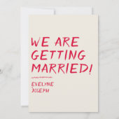 Retro handgeschreven kleurrijke moderne funky brui kaart (Achterkant)