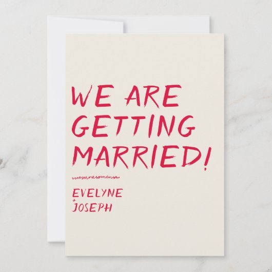 Retro handgeschreven kleurrijke moderne funky brui kaart (Achterkant)