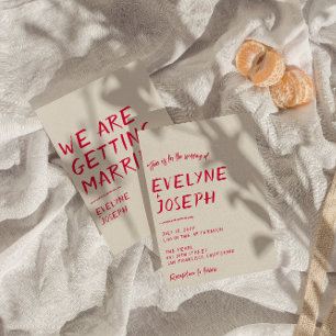 Retro handgeschreven kleurrijke moderne funky brui kaart