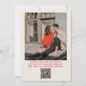 Retro handgeschreven kleurrijke moderne QR-code br Kaart (Achterkant)