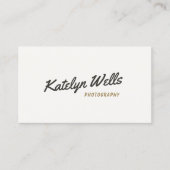 Retro  handgeschreven Manuscript Typografie Visitekaartje (Voorkant)