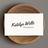 Retro  handgeschreven Manuscript Typografie Visitekaartje