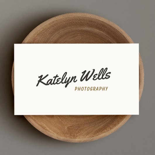 Retro  handgeschreven Manuscript Typografie Visitekaartje