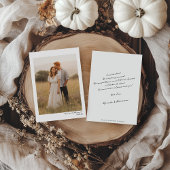 Retro handgeschreven minimalistische foto bruiloft save the date