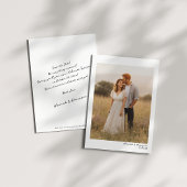 Retro handgeschreven minimalistische foto bruiloft save the date