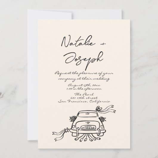 Retro handgeschreven Schattige getekend alles in é Kaart (Voorkant)