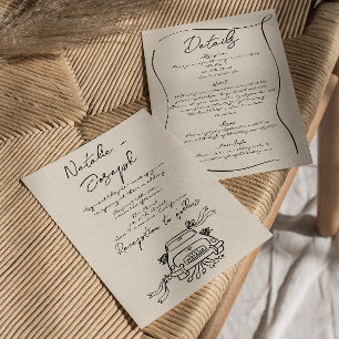 Retro handgeschreven Schattige getekend alles in é Kaart