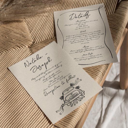 Retro handgeschreven Schattige getekend alles in é Kaart