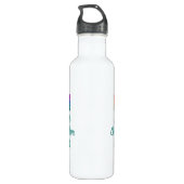 Retro Handgeschreven Schattigee Sjabloon Beste Opa Waterfles (Achterkant)