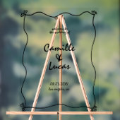 Retro Handgeschreven Whimisical Bruiloft Acryl Tek Acryl Bord (Neutraal)