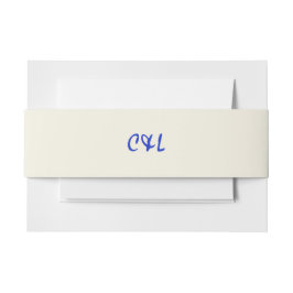 Retro Handgeschreven Whimsical Blauw Uitnodigingen Wikkel