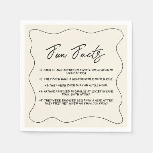 Retro Handgeschreven Whimsical Bruiloft Servet