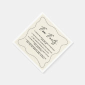 Retro Handgeschreven Whimsical Bruiloft Servet (Hoek)