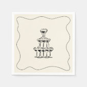 Retro Handgeschreven Whimsical Bruiloft Servet (Voorkant)