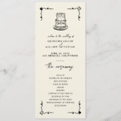 Retro Handgeschreven Whimsical Flat Programma Programmakaart (Voorkant)