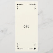 Retro Handgeschreven Whimsical Wedding Menu (Achterkant)