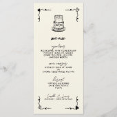 Retro Handgeschreven Whimsical Wedding Menu (Voorkant)