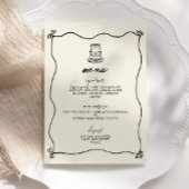 Retro Handgeschreven Whimsical Wedding Menu Kaart