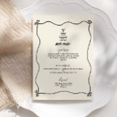 Retro Handgeschreven Whimsical Wedding Menu Kaart