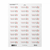 Retro handgetekend kerstfeest retouradres etiket (Full Sheet)