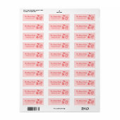 Retro handgetekend kerstfeest retouradres etiket (Full Sheet)