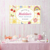 Retro handgetekend quirky verjaardagsfeestje