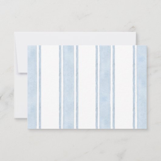 Retro handgetekende blauw Afstuderen Bedankkaart (Achterkant)