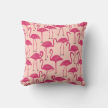 Retro handgetekende flamingo | Tropisch patroon ro