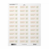 Retro handgetekende groene kerstman vrolijk kerstf etiket (Full Sheet)