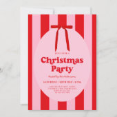 Retro handgetekende kerstfeest uitnodiging (Voorkant)