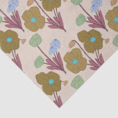 Retro handgetekende rustieke bloemen tissuepapier (Detail)