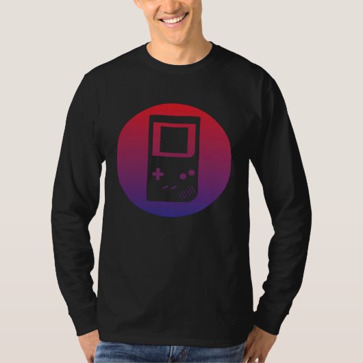 Retro Handheld Gaming Console  Gamer Dad Apparel T-shirt (Voorkant)