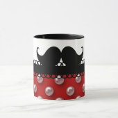 Retro Handlebar Mustache Mustache Mok (Midden)