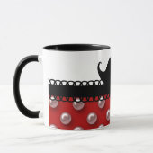 Retro Handlebar Mustache Mustache Mok (Links)