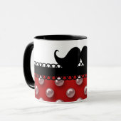 Retro Handlebar Mustache Mustache Mok (Voorkant links)