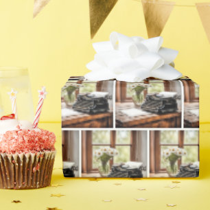 Retro Handmatige Typewriter met madeliefjes Cadeaupapier