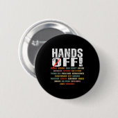 Retro Hands Off Protest Public Lands Medicare Patr Ronde Button 5,7 Cm (Voorkant /achterkant)