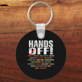 Retro Hands Off Protest Public Lands Medicare Patr Sleutelhanger (Voorkant)