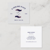 Retro Hands Reiki Practitioner Energy Healing Vierkante Visitekaartje (Voorkant / Achterkant)