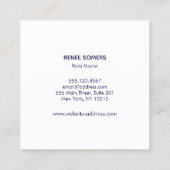 Retro Hands Reiki Practitioner Energy Healing Vierkante Visitekaartje (Achterkant)