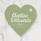 Retro Handschrift Groen Bedankjes Labels (Achterkant)