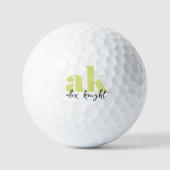 Retro Handtekening Monogram Golfballen (Voorkant)