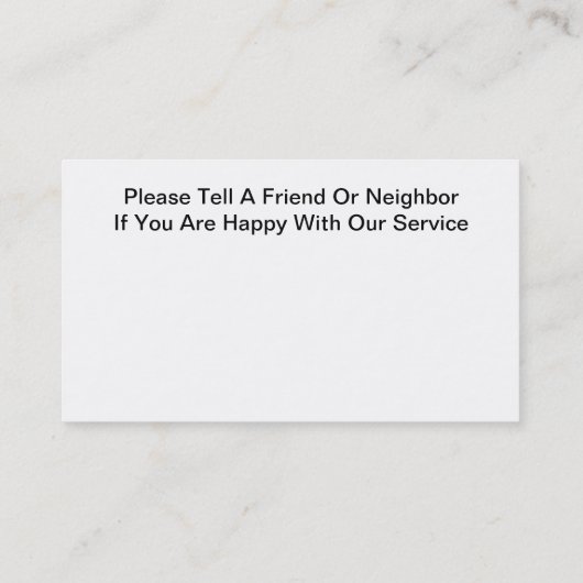 Retro Handyman Home Maintenance Visitekaartje (Achterkant)