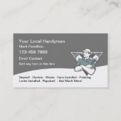 Retro Handyman Home Maintenance Visitekaartje (Voorkant)