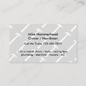 Retro Handyman Service Visitekaartje (Achterkant)