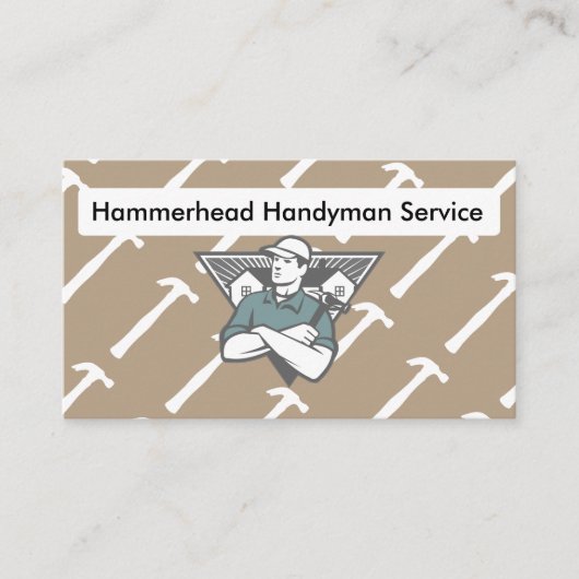 Retro Handyman Service Visitekaartje (Voorkant)